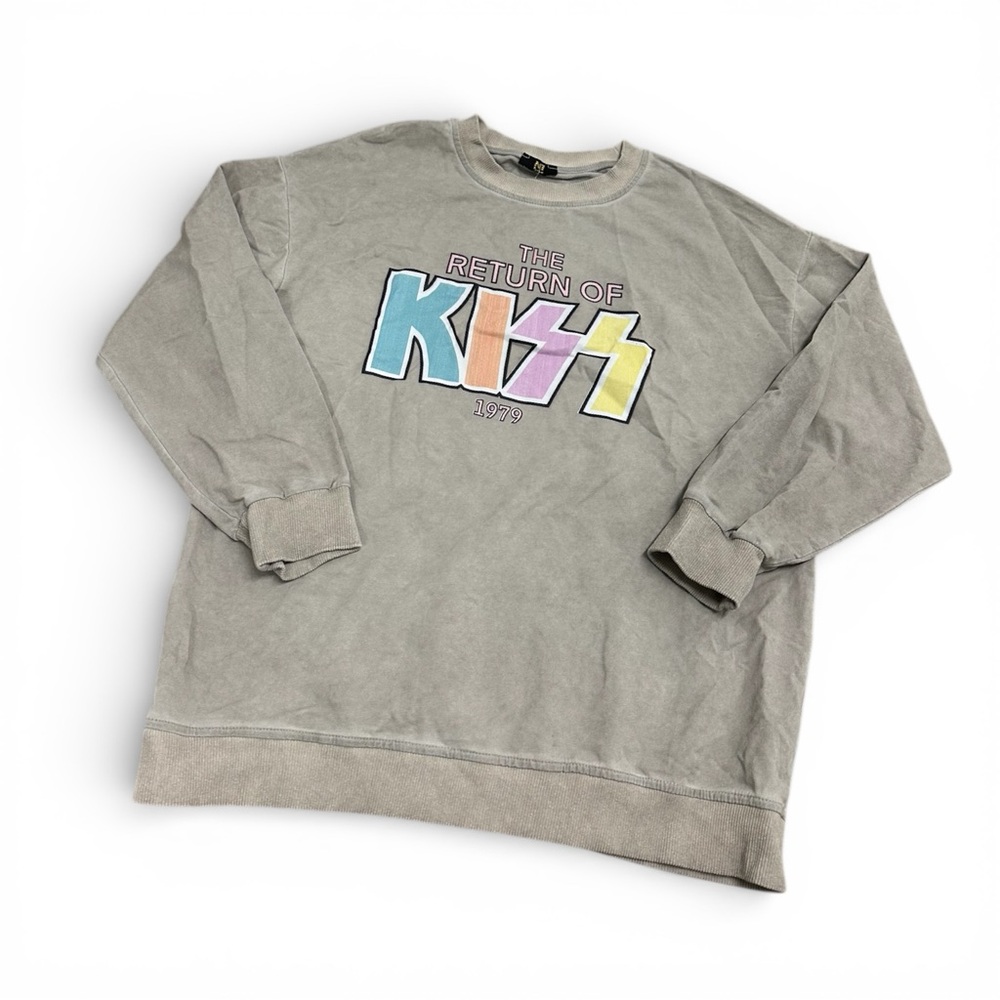 The Return Of KISS Retro Crewneck Sweatshirt Made in Italy Cotton One Size NWT - Picture 6 of 7